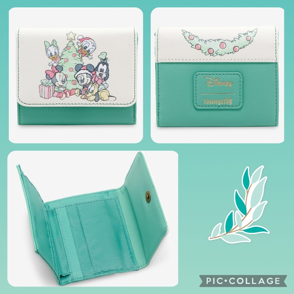 LOUNGEFLY Disney Baby Sensational Six Christmas Mini Backpack & Mini Flap Wallet - Picture 2 of 8